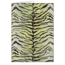 Tiger Skin Print in Lime Chartreuse Greeting Card