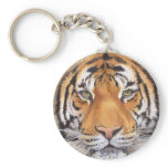 "Tiger Spot" on White, Watercolor Art Key Chains