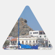 Tiger Striped Yacht Triangle Sticker