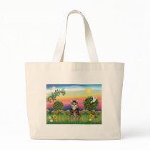Tiger Tabby Cat 1 - Bright Country Tote Bag