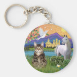 Tiger Tabby Cat  - Fantasy Land Key Chain