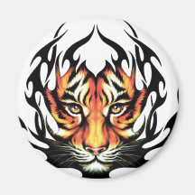 Tiger Tattoo Fridge Magnets