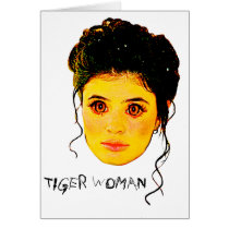 Tiger Woman Greeting Card cards