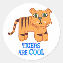 Tigers are Cool Round Sticker