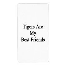 Tigers Are My Best Friends Shipping Labels