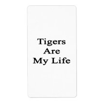 Tigers Are My Life Personalized Shipping Label