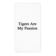 Tigers Are My Passion Shipping Labels