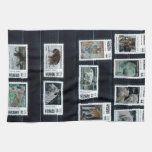 Tigers on personalized stamps, by dorinco hand towel