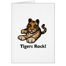 Tigers Rock! Greeting Card