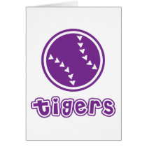 Tigers Softball Greeting Card