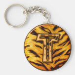 Tigerskin Monogram Keychain T