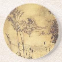 Tightrope de la fée par Arthur Rackham, art vintag Dessous De Verres