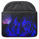Tigre bleu électrique housse MacBook pro