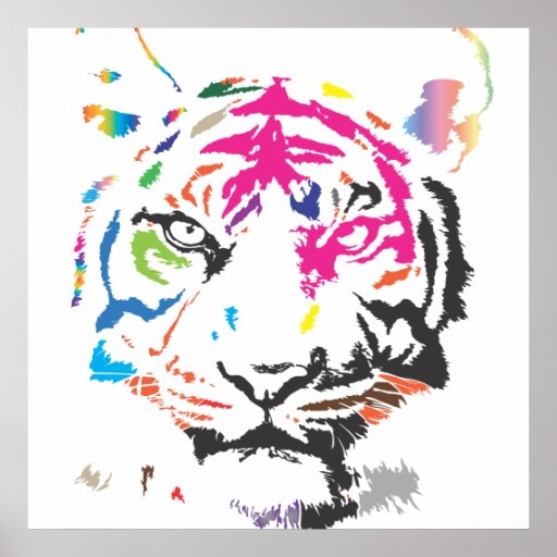 Tigre d'arc-en-ciel poster