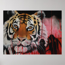 Tigre pochant posters