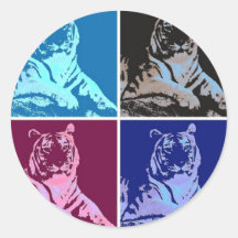 Tigres d'art de bruit autocollants