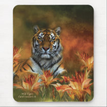 Tigres sauvages Mousepad tapis de souris