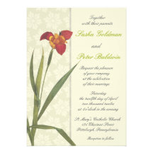 Tigridia Floral Wedding Invitation