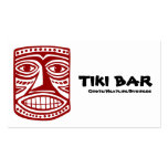 Tiki Bar - Burgandy, Black & White Business Cards