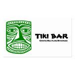 Tiki Bar - Green, Black & White Business Card Templates