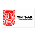 Tiki Bar - Red, Black & White Business Card Templates