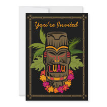 Tiki Luau Personalized Invitation