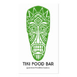Tiki Mask - Avocado on White Business Card Template