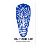 Tiki Mask - Navy on White Business Card Template