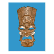Tiki masque masque cartes postales