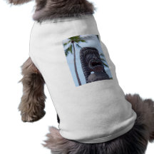Tiki Statue in Kona, Hawaii - Dog Shirt