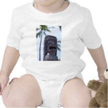 Tiki Statue in Kona, Hawaii - Infant Shirt