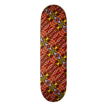 Tiki Zebra Stripe Brown Pattern Totem Pole Skate Boards