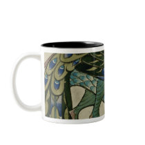 Tile design of heron and fish, by Walter Crane mugs