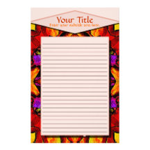 Tile Flower Lined Stationery