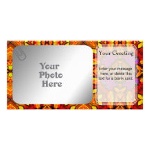 Tile Flower PhotoCard Template Picture Card