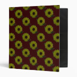 Tiled Cutout Wild Sunflowers 3 Ring Binders