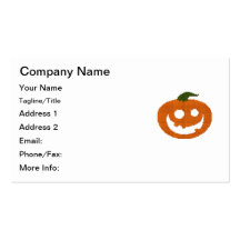 Tiled Mosaic Happy Pumpkin JackOLantern Business Card Template