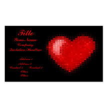 Tiled Mosaic Hearts Business Cards