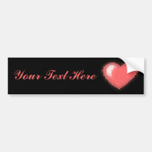 Tiled Mosaic Hearts (Pink) Bumper Stickers