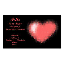 Tiled Mosaic Hearts (Pink) Business Card Template