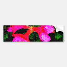 Tiled Pink Azalea Flowers Bumper Sticker