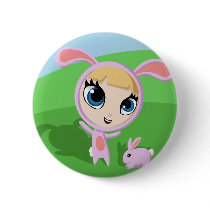 Tilly and Creampuff the Rabbit Pins