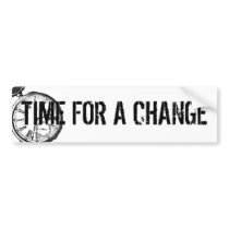 Tilting Clock Pocket Watch Face Timepiece Bumper Stickers