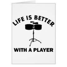 Timbales Music Designs Card