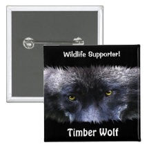 Timber Wolf Eyes Wildlife ID pin