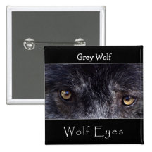Timber Wolf Eyes Wildlife-lover Pin