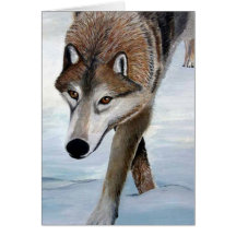 Timber Wolf Greeting Cards