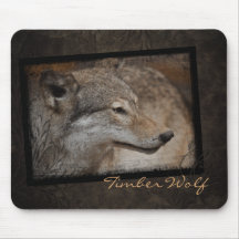 Timber Wolf Mouse Pad