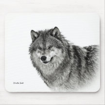 Timber Wolf Mousepad