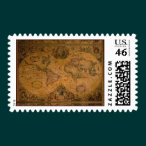 Timbres-poste de la carte de Vieux Monde II timbres